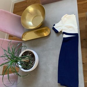 Two Tone Professional Dress with Sleeves